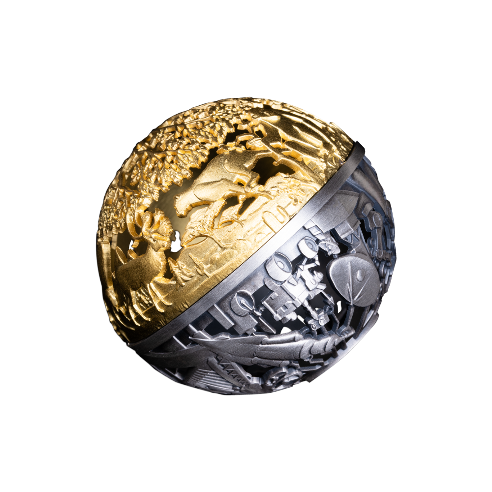 Nature & Technology 2 Oz Silver Filigree Coin 2025