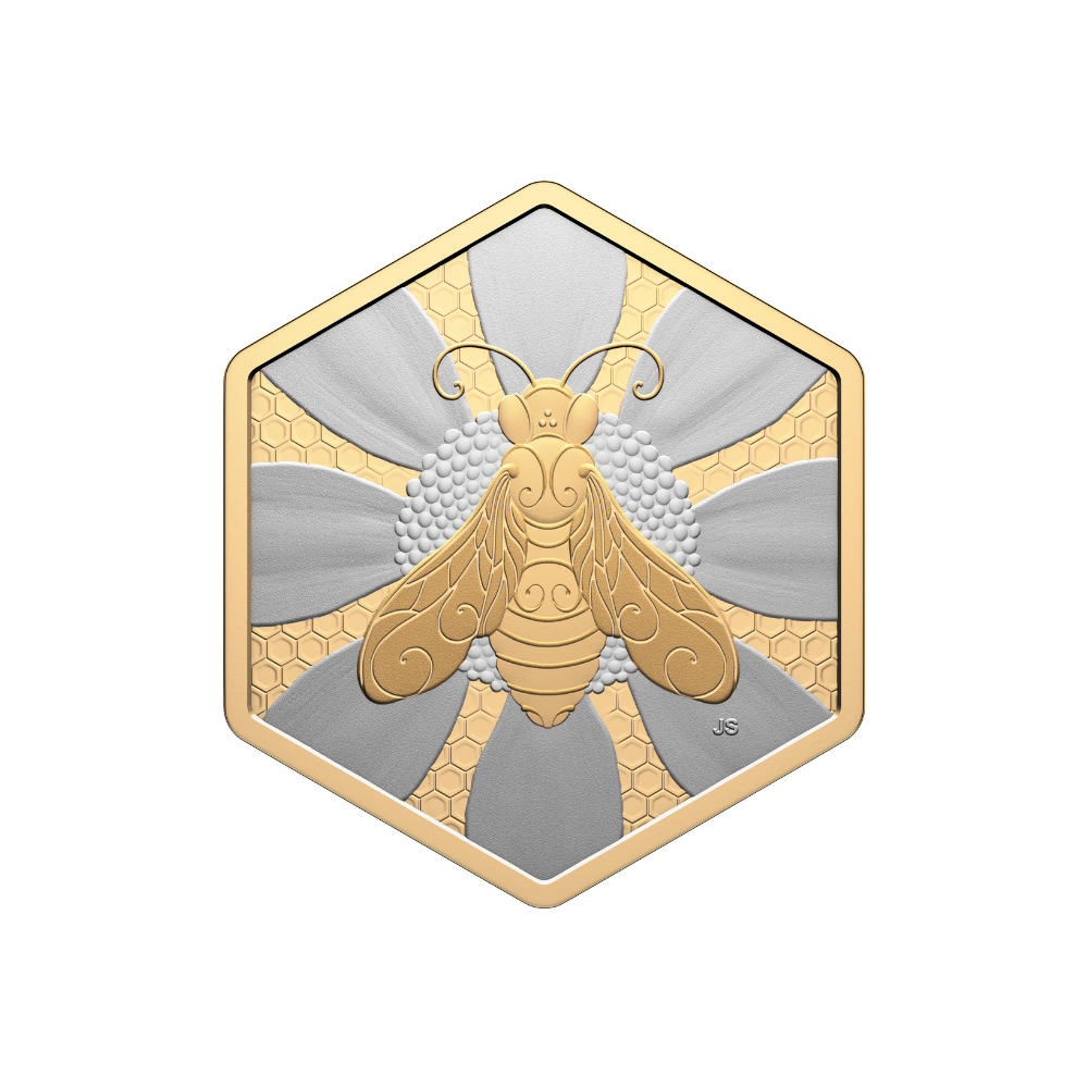 Nature’s Delight Honey Bee 1 Oz Fine Silver Coin Canada 2025