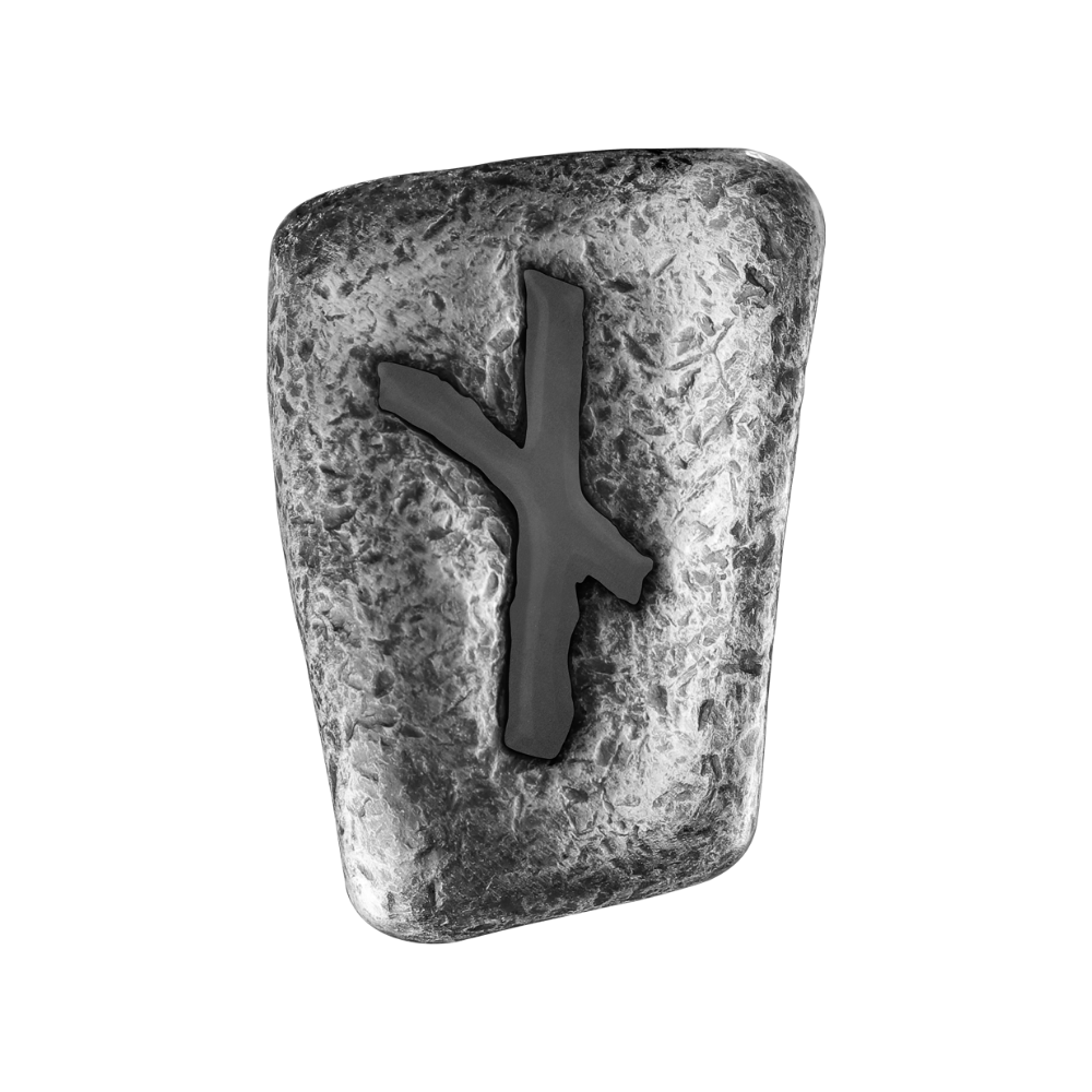 Naudiz Cast Rune 1 Oz Silver Cast Bar 2025 Germania Mint