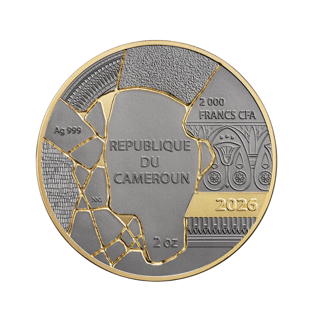 Nefertiti Kintsugi Art 2 Oz Silver Coin MINT XXI