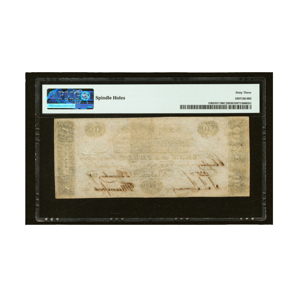 New York Auburn $10 1810s Bank of Auburn PMG 63 Choice UNC