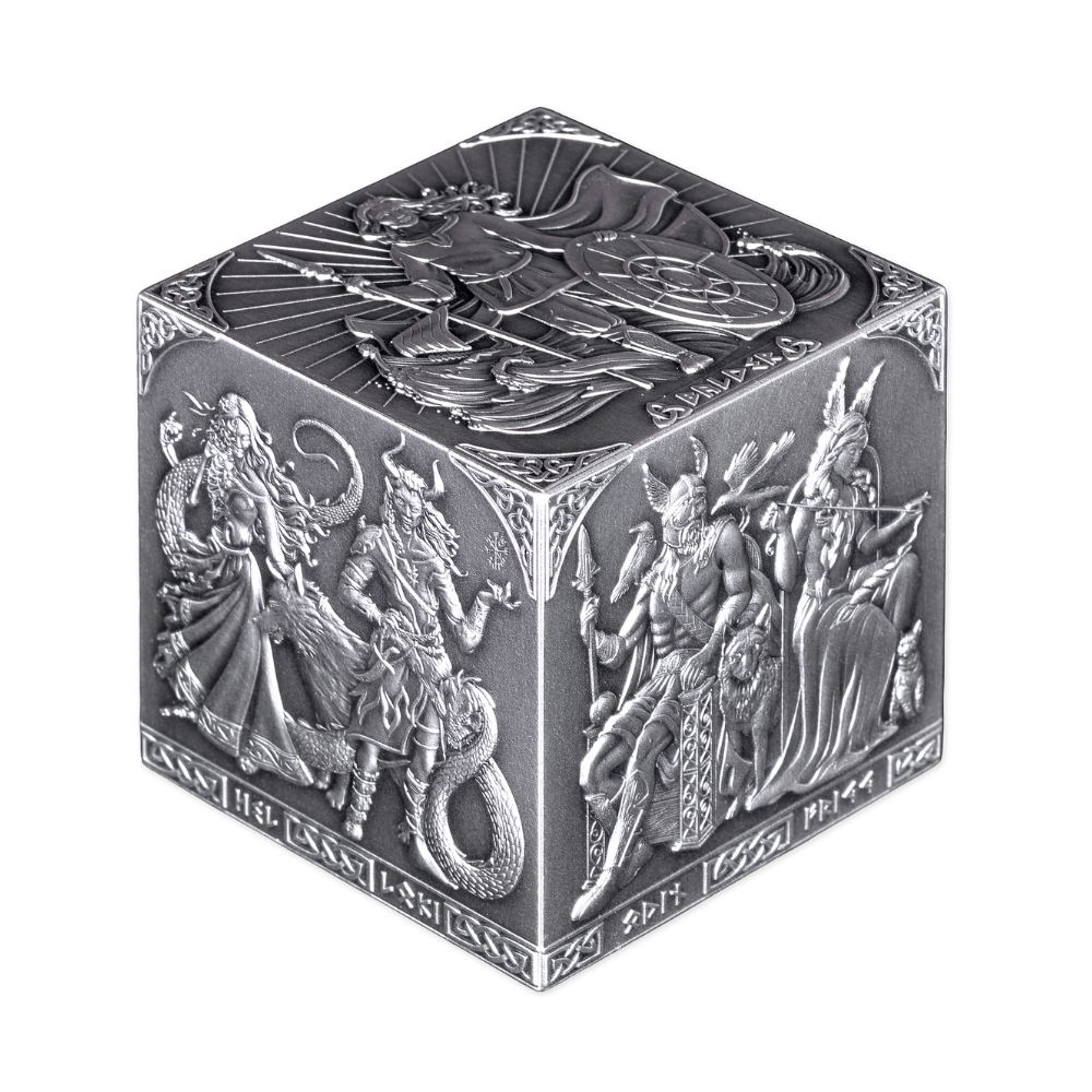 Norse Gods 1 Kg Silver Cube 2026 - MDM