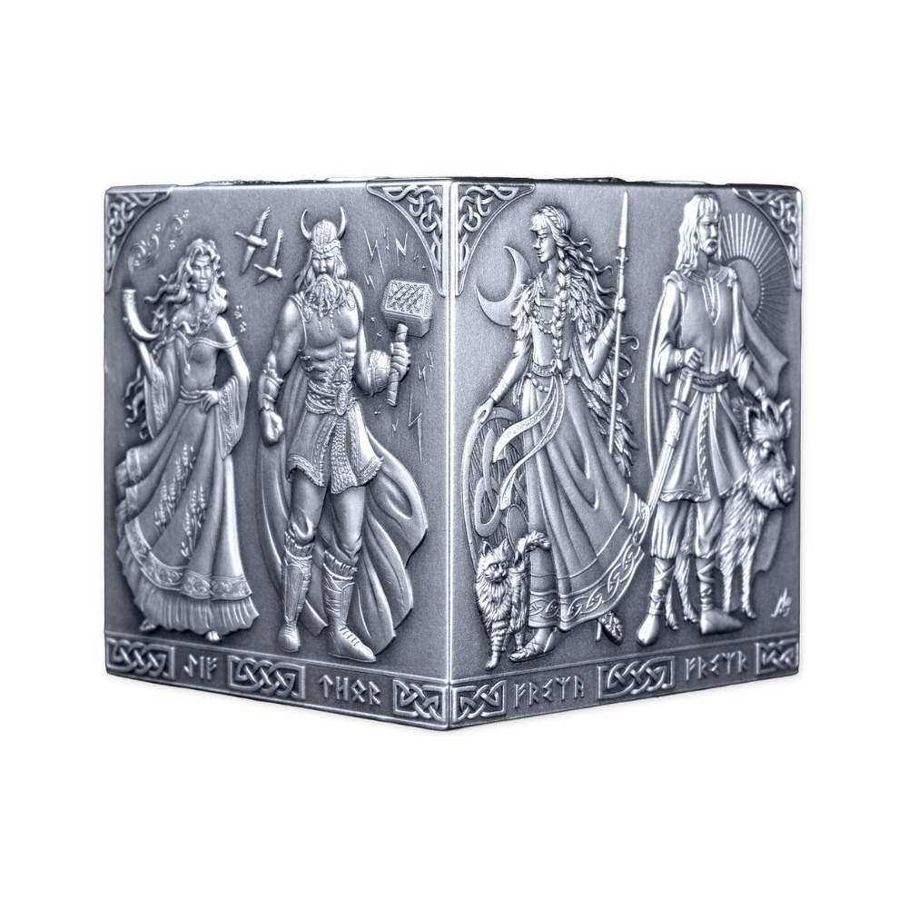 Norse Gods 1 Kg Silver Cube 2026 MDM