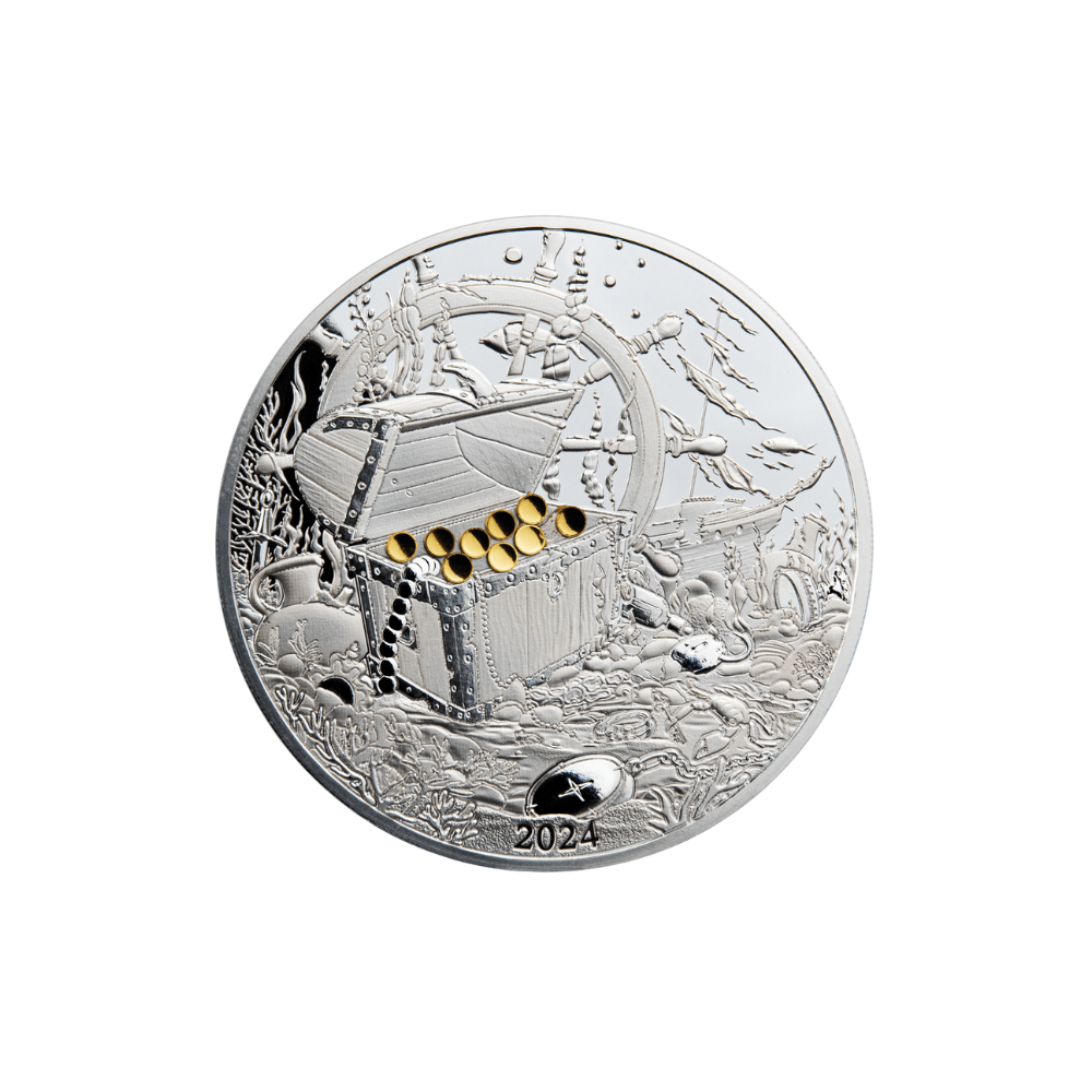 OCEAN'S LOST TREASURE 2 Oz Silver Coin $5 Barbados 2024