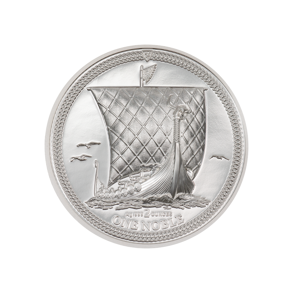 ONE NOBLE 2 Oz Silver Coin Isle of Man 2023