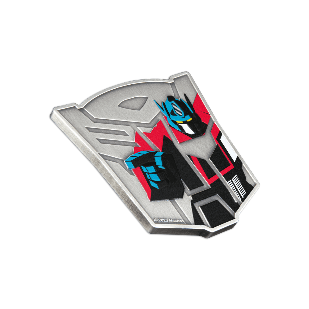 OPTIMUS PRIME Transformer Shaped 1 Oz Silver Coin $5 Samoa 2023