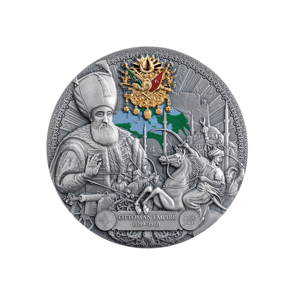 OTTOMAN EMPIRE Legacy of the Greatest Empires 2 Oz Silver Coin 2000 Francs Cameroon 2024