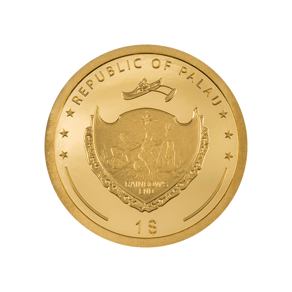 OUNCE OF LUCK Four Leaf Clover Gold Coin $1 Palau 2023