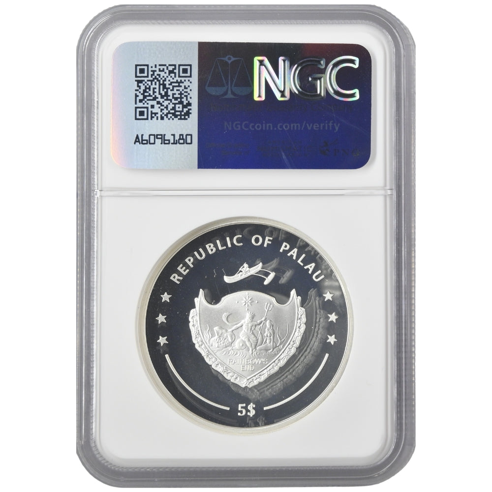 Ocean Blue Coloreyezed Eye 1 Oz Silver Coin - PF 70 ULTRA CAMEO reverse