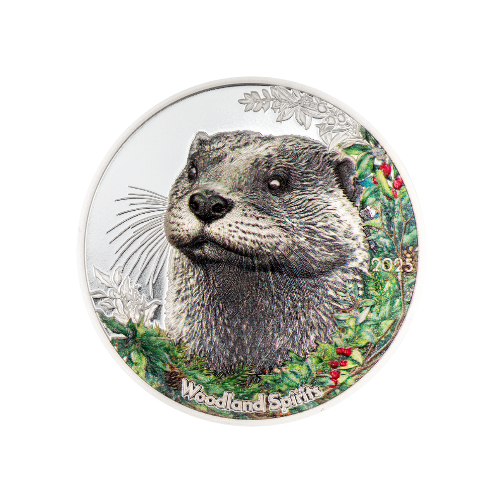 ONEBAITS ワンベイツ RAT窮鼠 Kyuuso ミラーチタン 遠藤商店 Otter Woodland Spirits 1 Oz Silver Coin 2025 - CIT Coin Invest AG