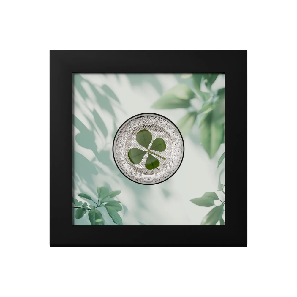 Ounce of Luck Four Leaf Clovers 1 Oz Silver Coin 2026