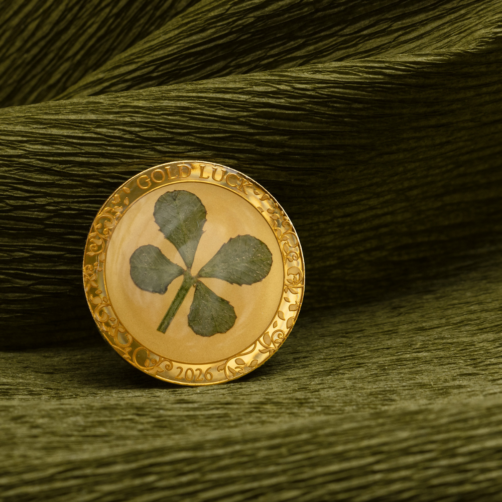 Ounce of Luck Four Leaf Clover Gold Coin 2026