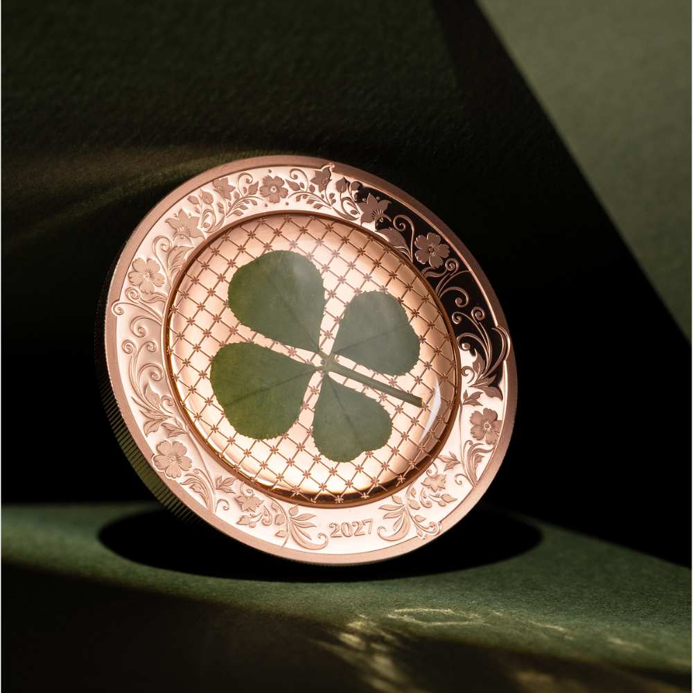 Ounce of Luck Four Leaf Clovers 1 Oz Silver Coin 2027 CIT COIN INVEST AG