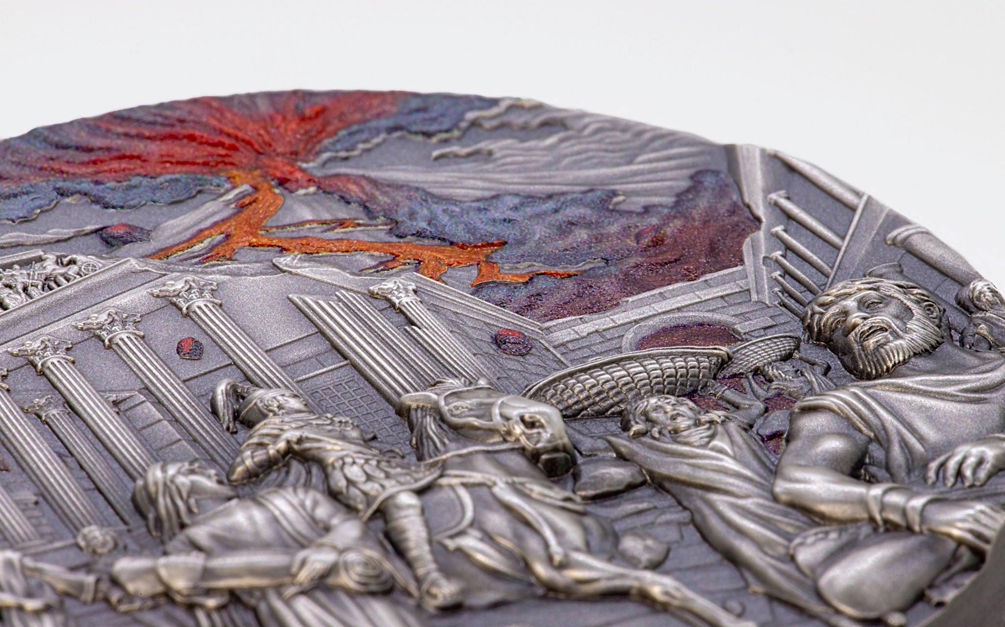 POMPEII VOLCANO ERUPTION Fury of Nature 2 Oz Silver Coin $10 Palau 2023 - PARTHAVA COIN