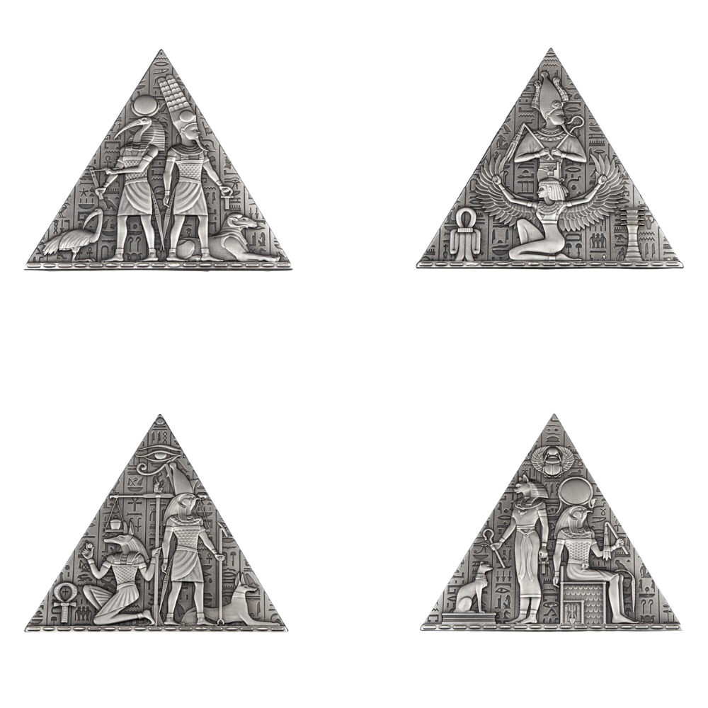 PYRAMID 3D 1 Kg Kilo Silver Coin 1000 Francs Djibouti 2023