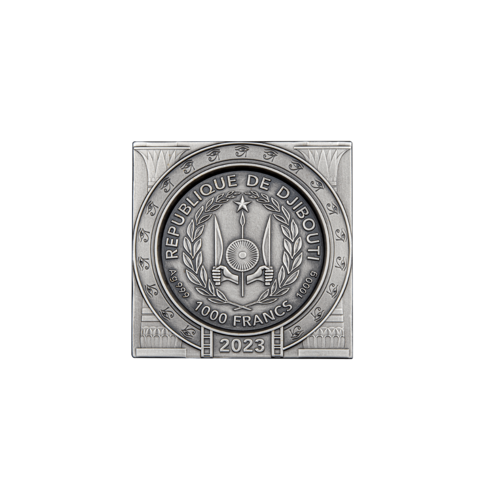 PYRAMID 3D 1 Kg Kilo Silver Coin 1000 Francs Djibouti 2023