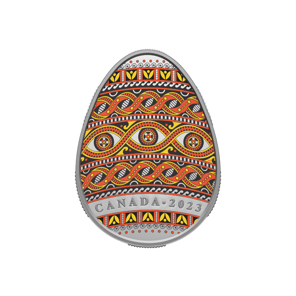PYSANKA Shaped 1 Oz Silver Coin $20 Canada 2023