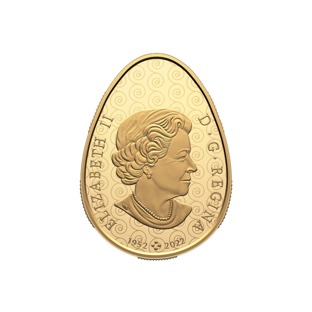 PYSANKA Shaped 2 Oz Gold Coin $200 Canada 2024