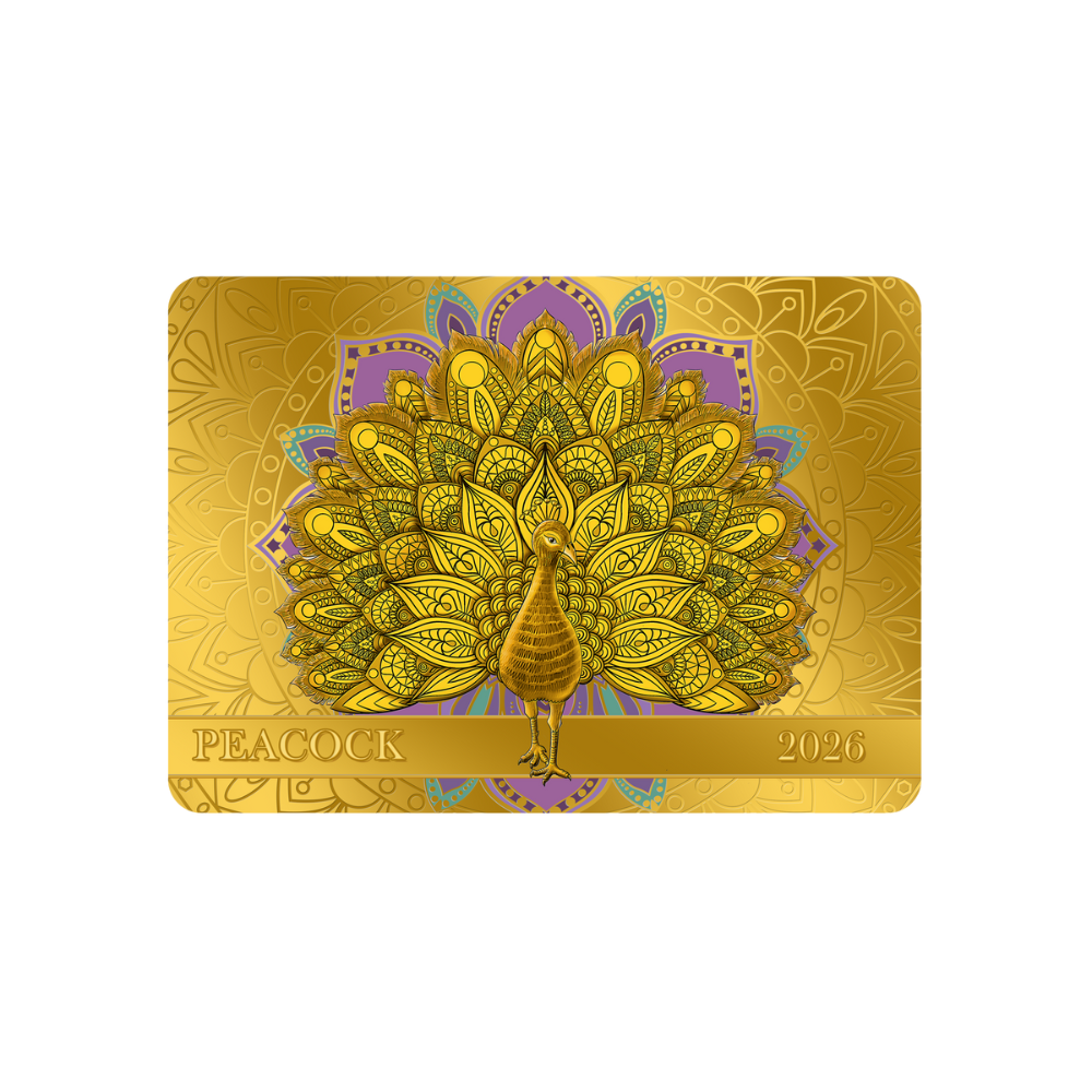 Peacock Spirit Animals Collection 1/200 Oz Gold Coin 2026