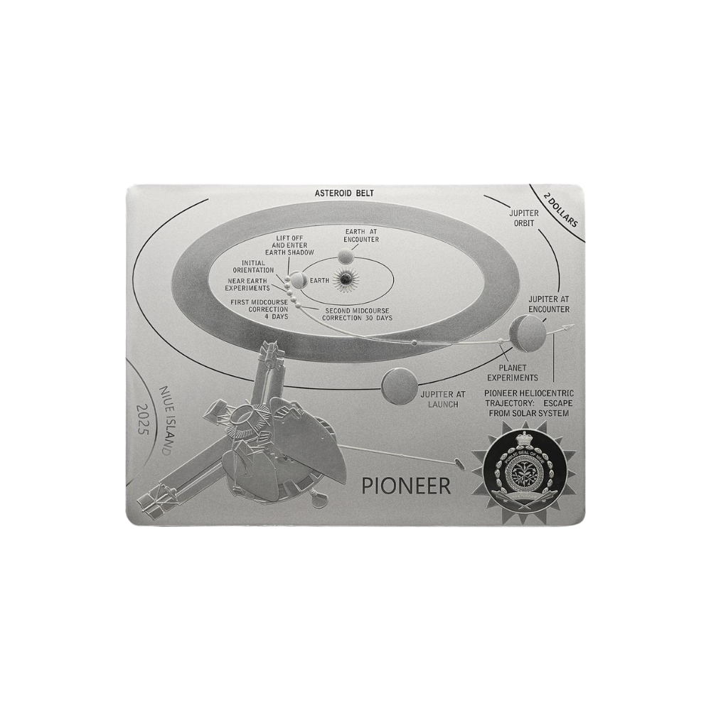 Pioneer Space Probe 2 Oz Silver Coin 2025