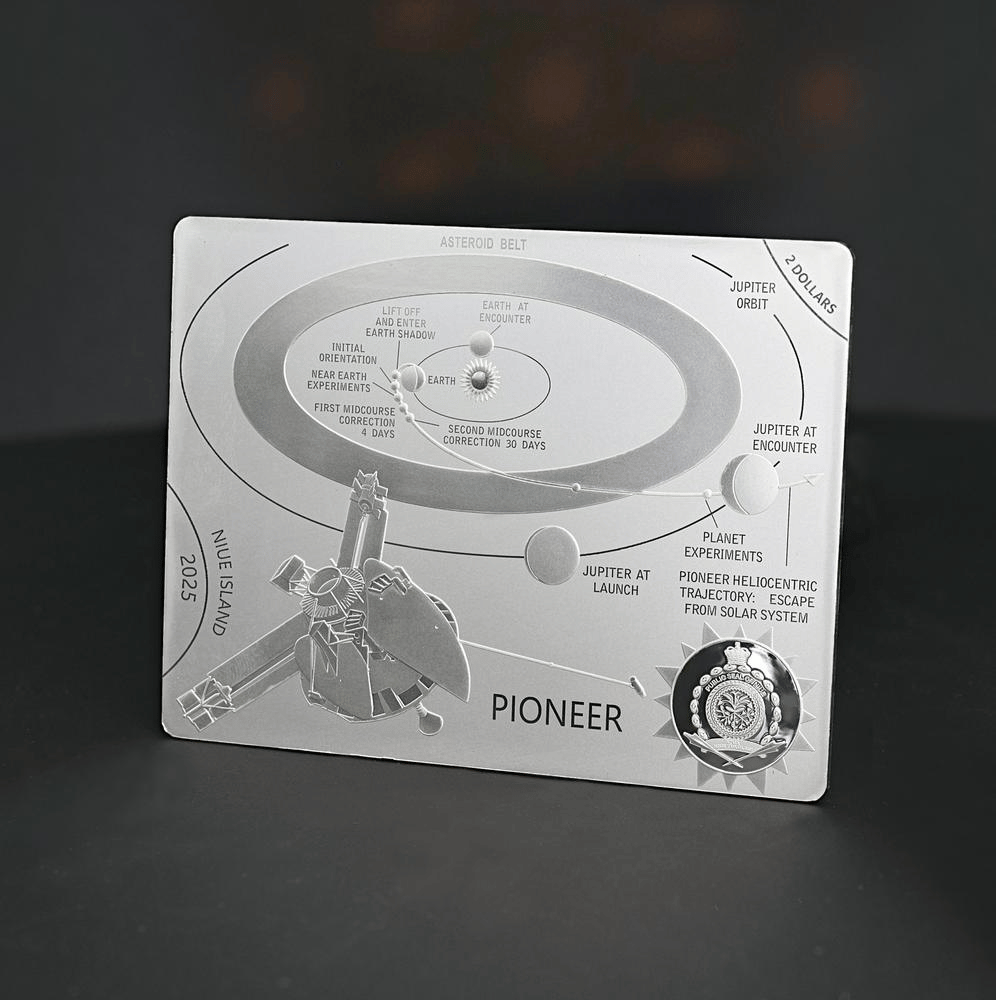 Pioneer Space Probe 2 Oz Silver Coin 2025