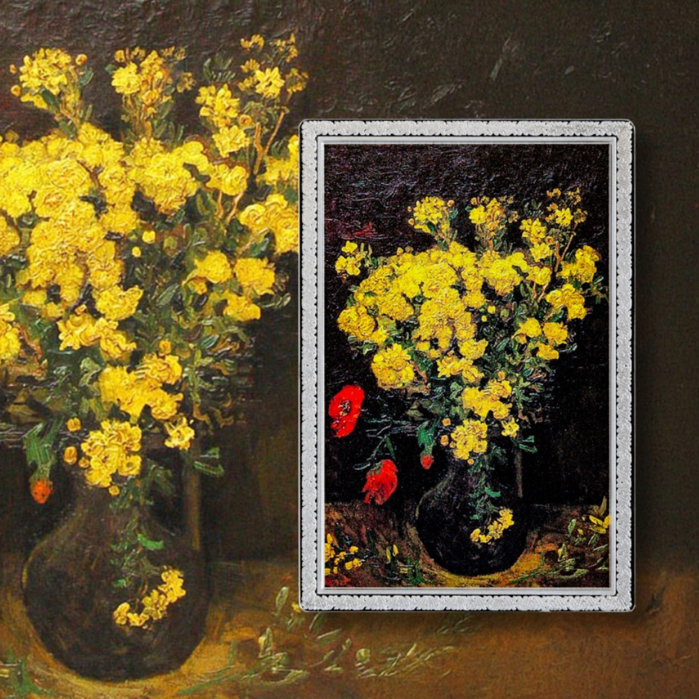 Poppy Flowers by Van Gogh Catch Me If You Canvas 1 Oz Silver Coin 2026 popcoins