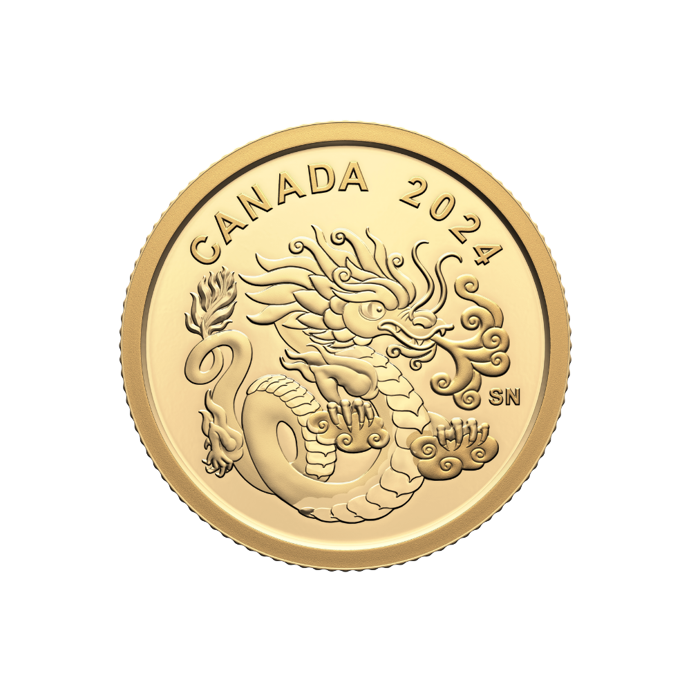 Pure Gold Coin Spirit Dragon Canada 2024