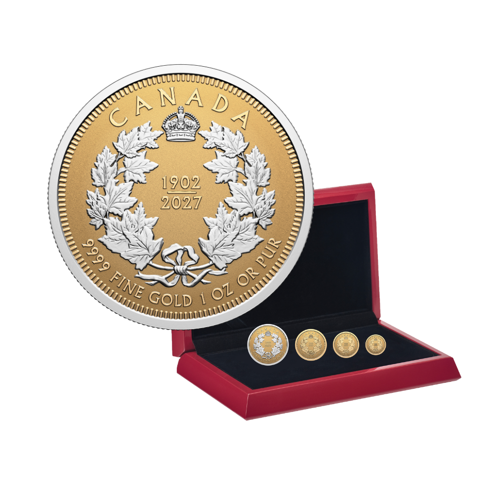 Pure Gold Fractional Set 125th Anniversary of the Coronation of King Edward VII Royal Canadian Mint