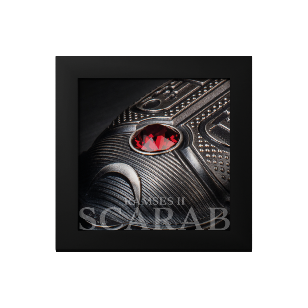 RAMSES II Scarab 1 Oz Silver Coin $5 Palau 2022
