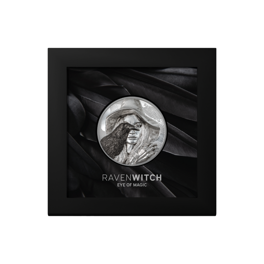 RAVEN WITCH Eye of Magic 2 Oz Silver Coin $10 Cook Islands 2022