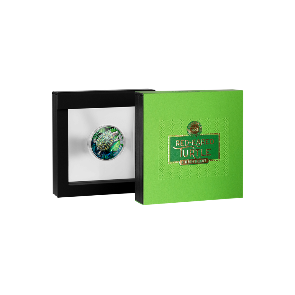 RED EARED TURTLE 2 Oz Silver Coin $2 Niue 2024