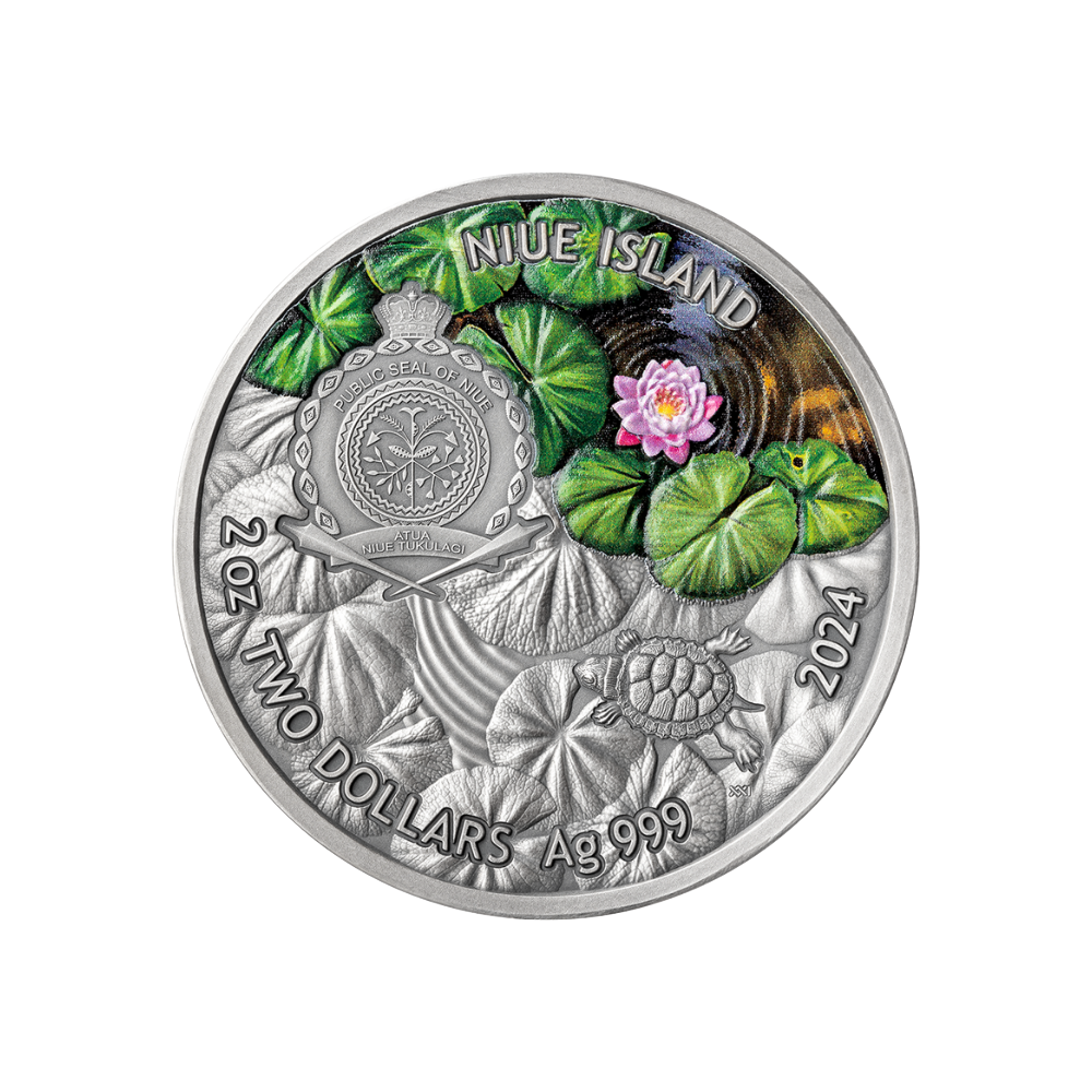 RED EARED TURTLE 2 Oz Silver Coin $2 Niue 2024