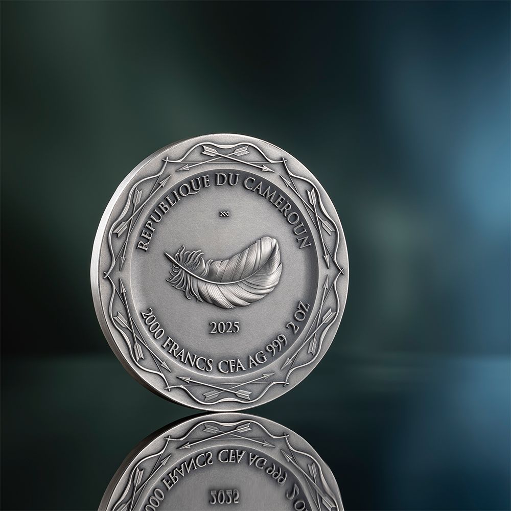 RESTING DIANA Celestial Beauty 2 Oz Silver Coin 2000 Francs Cameroon 2025