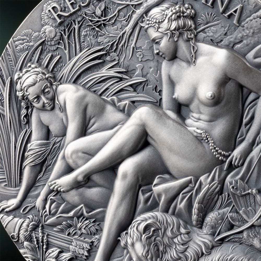 RESTING DIANA Celestial Beauty 2 Oz Silver Coin - PARTHAVA COIN