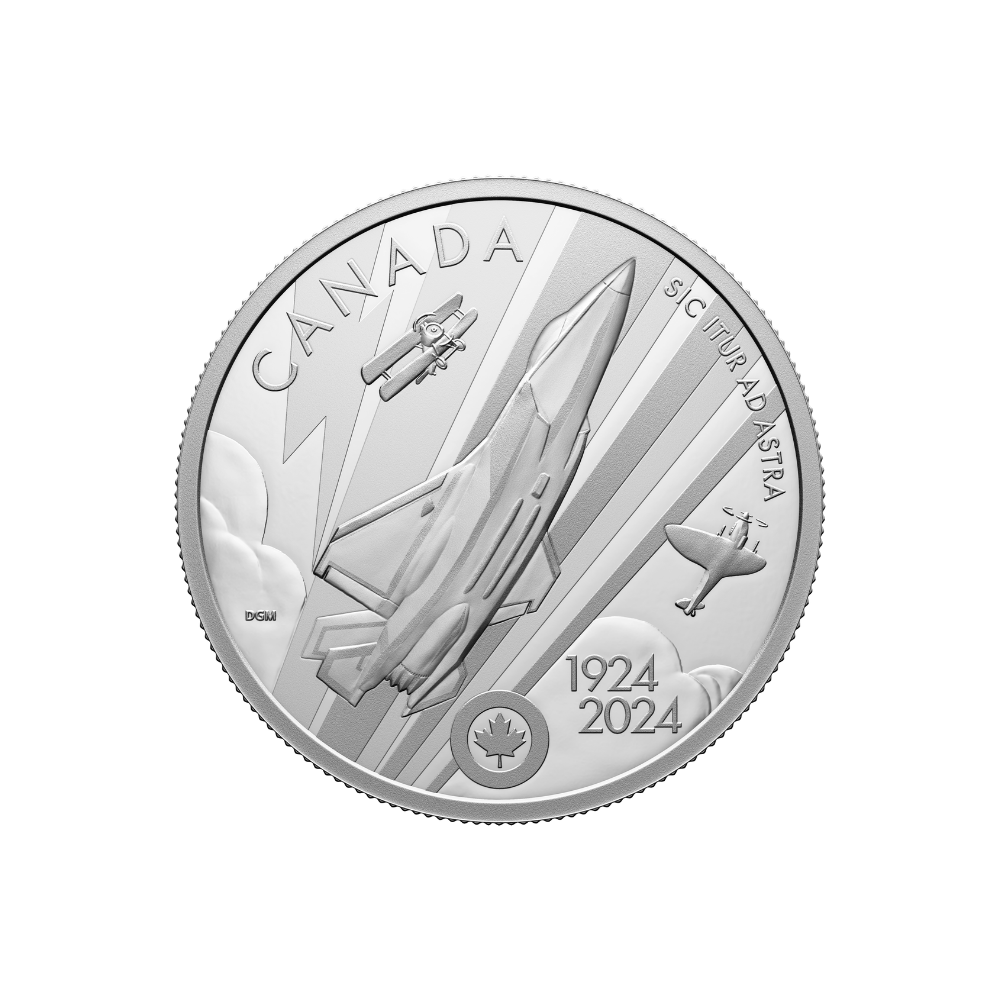 ROYAL CANADIAN AIR FORCE 100th Anniversary 1 Oz Silver Coin $20 Canada 2024