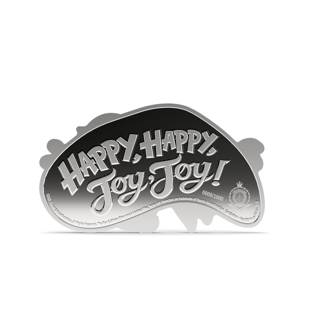 Ren & Stimpy Butt Bump Silver Collectible Coin