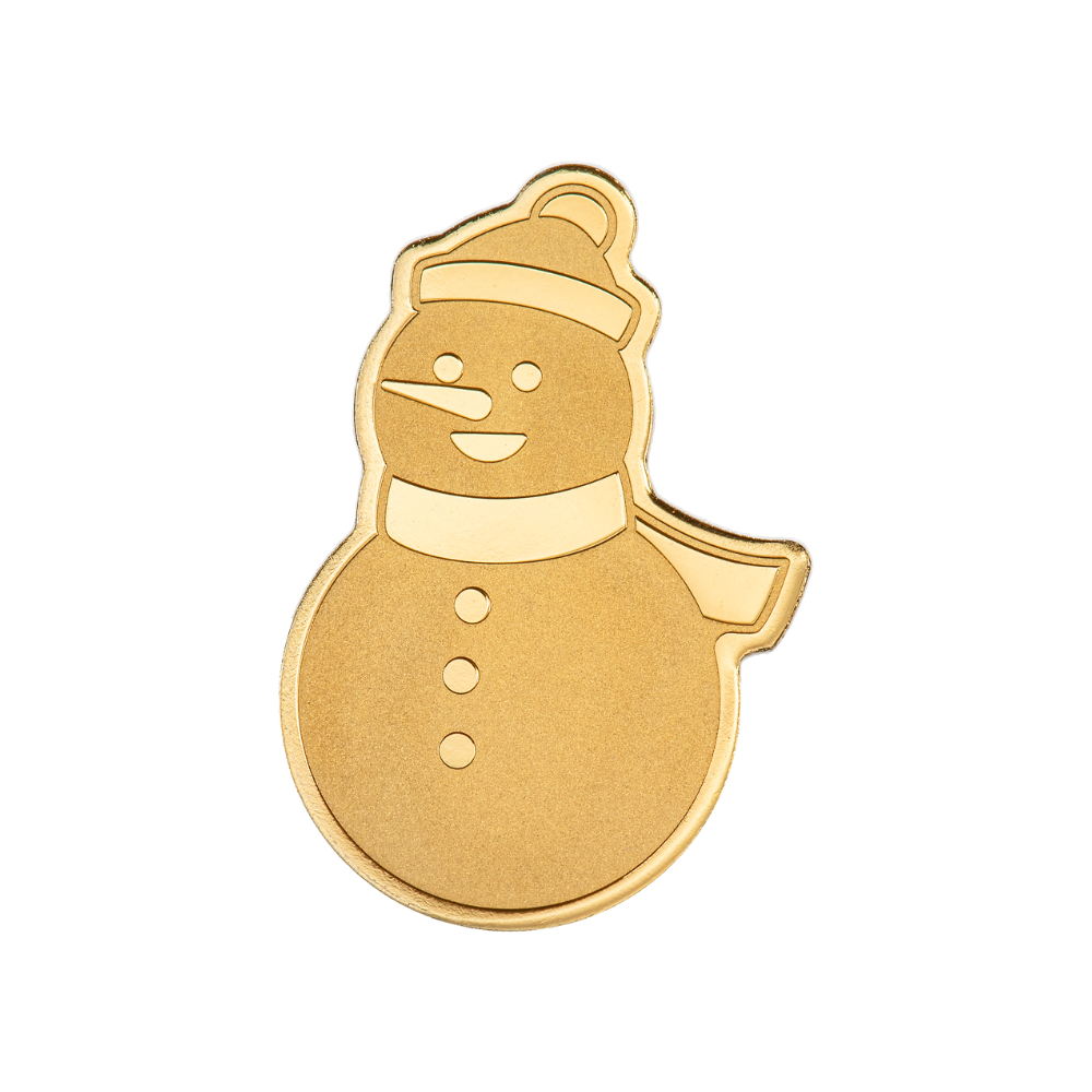SNOWMAN Golden Highlights Gold Coin $1 Palau