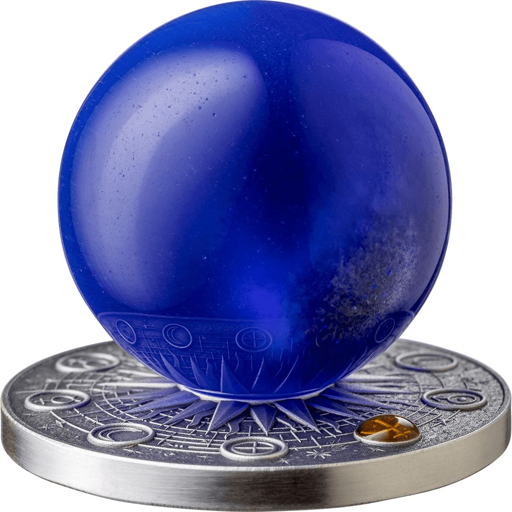 NEPTUNE Solar System 2 Oz Silver Coin 10 Cedis Ghana 2025 reverse Mint XXI Parthava Coin