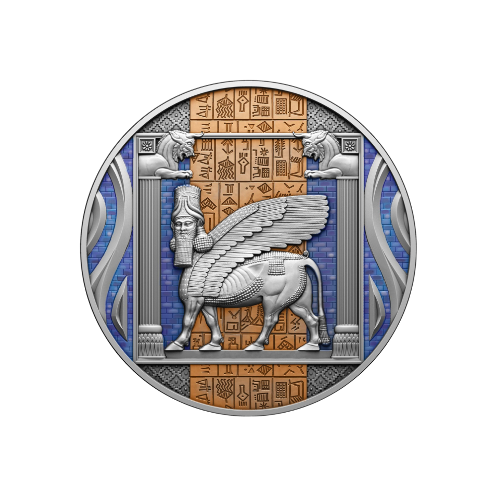 SUMERIAN Ancient Civilizations 2 Oz Silver Coin 2000 Francs Cameroun 2023