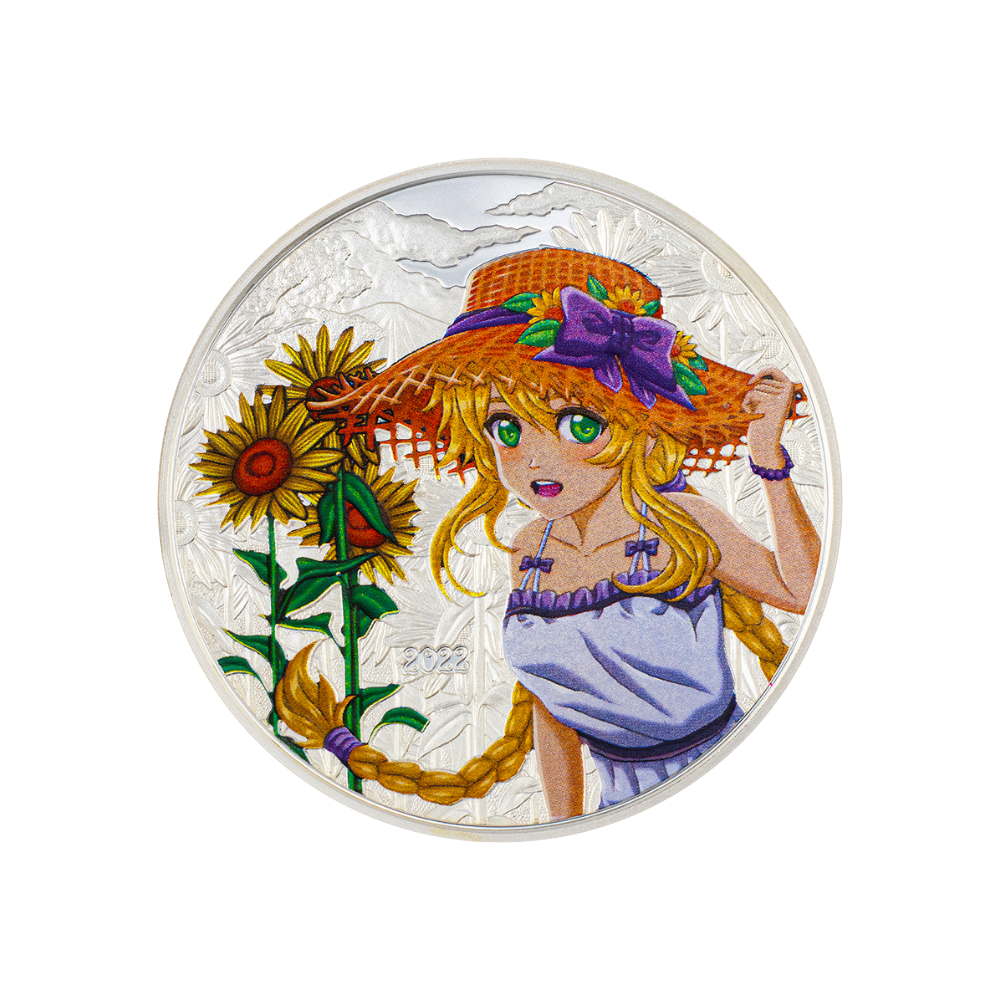 SUMMER Manga 1 Oz Silver Coin $5 Cook Islands 2022