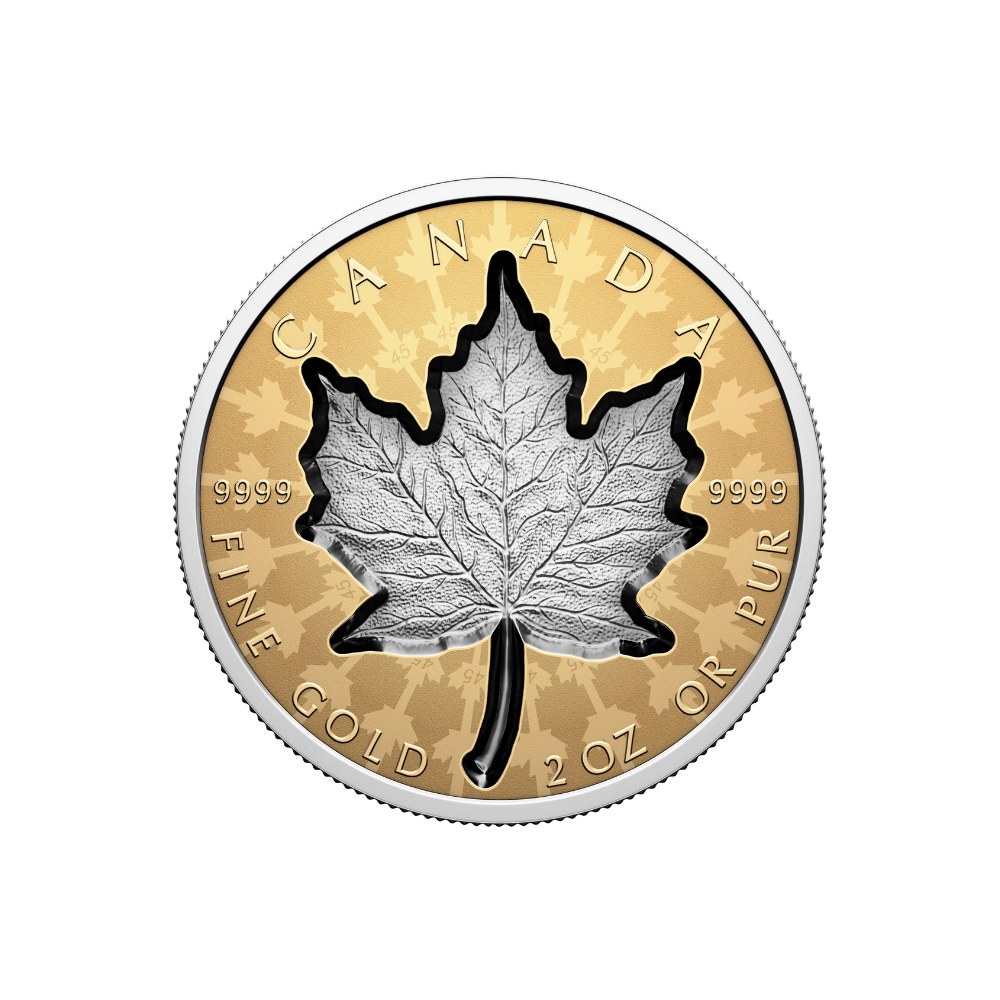 SUPER INCUSE GOLD MAPLE LEAF 2 Oz Gold Coin $200 Canada 2024