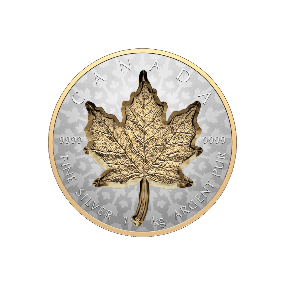 SUPER INCUSE SILVER MAPLE LEAF 1 Kilo Silver Coin $250 Canada 2024
