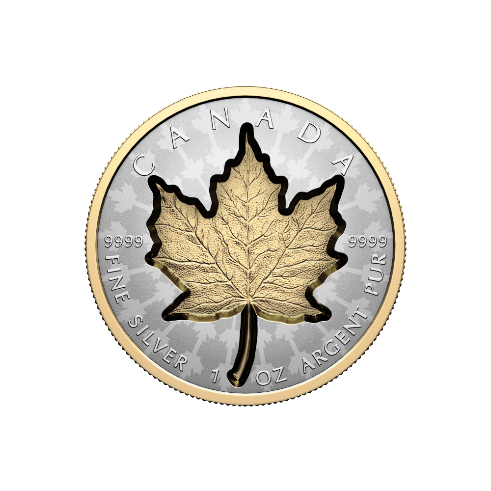SUPER INCUSE SILVER MAPLE LEAF 1 Oz Silver Coin $20 Canada 2024