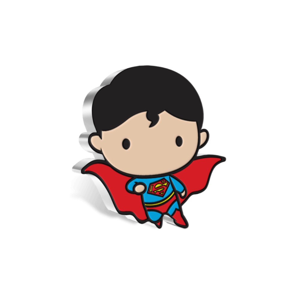 SUPERMAN™ FLYING Chibi 1 Oz Silver Coin $2 Niue 2021
