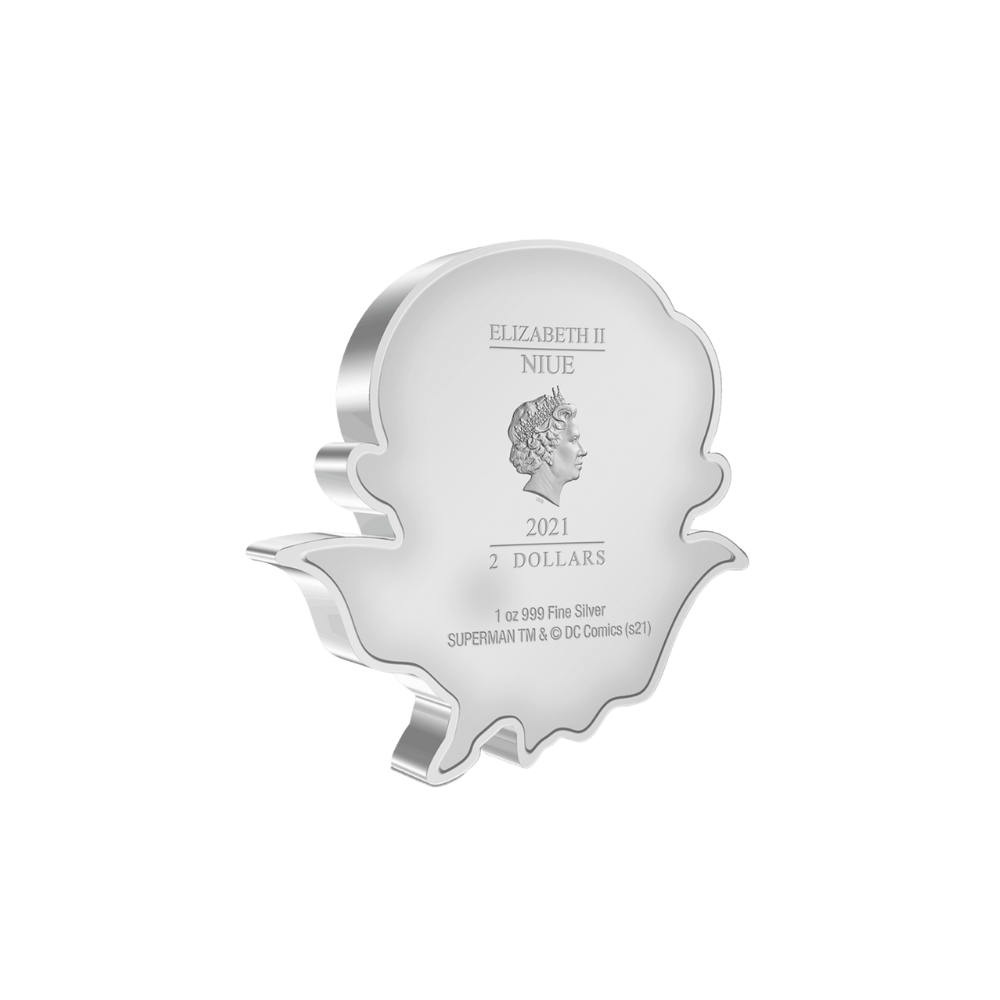 SUPERMAN™ FLYING Premium Number Chibi 1 Oz Silver Coin $2 Niue 2021