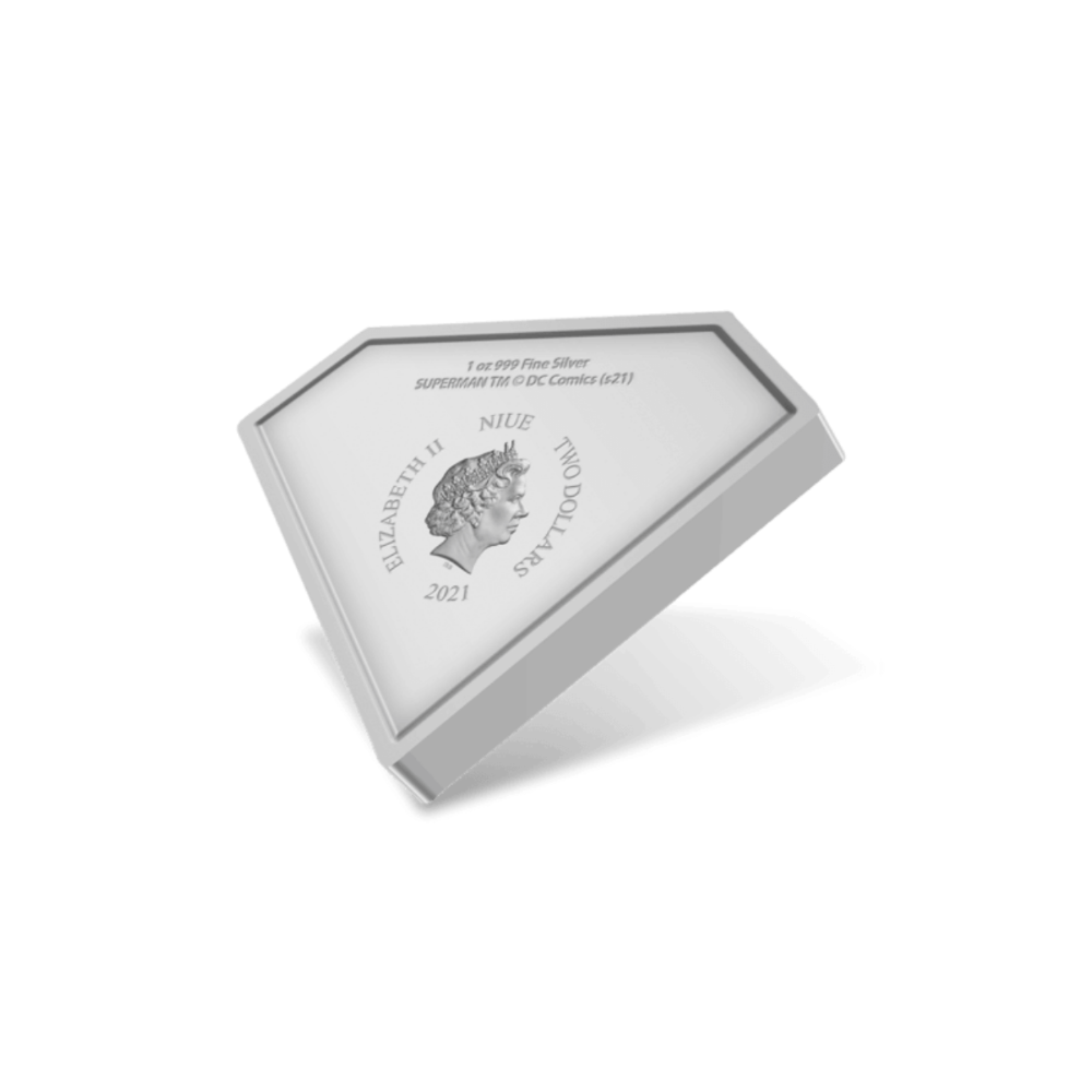 SUPERMAN™ Logo 1 Oz Silver Proof Coin $2 Niue 2021