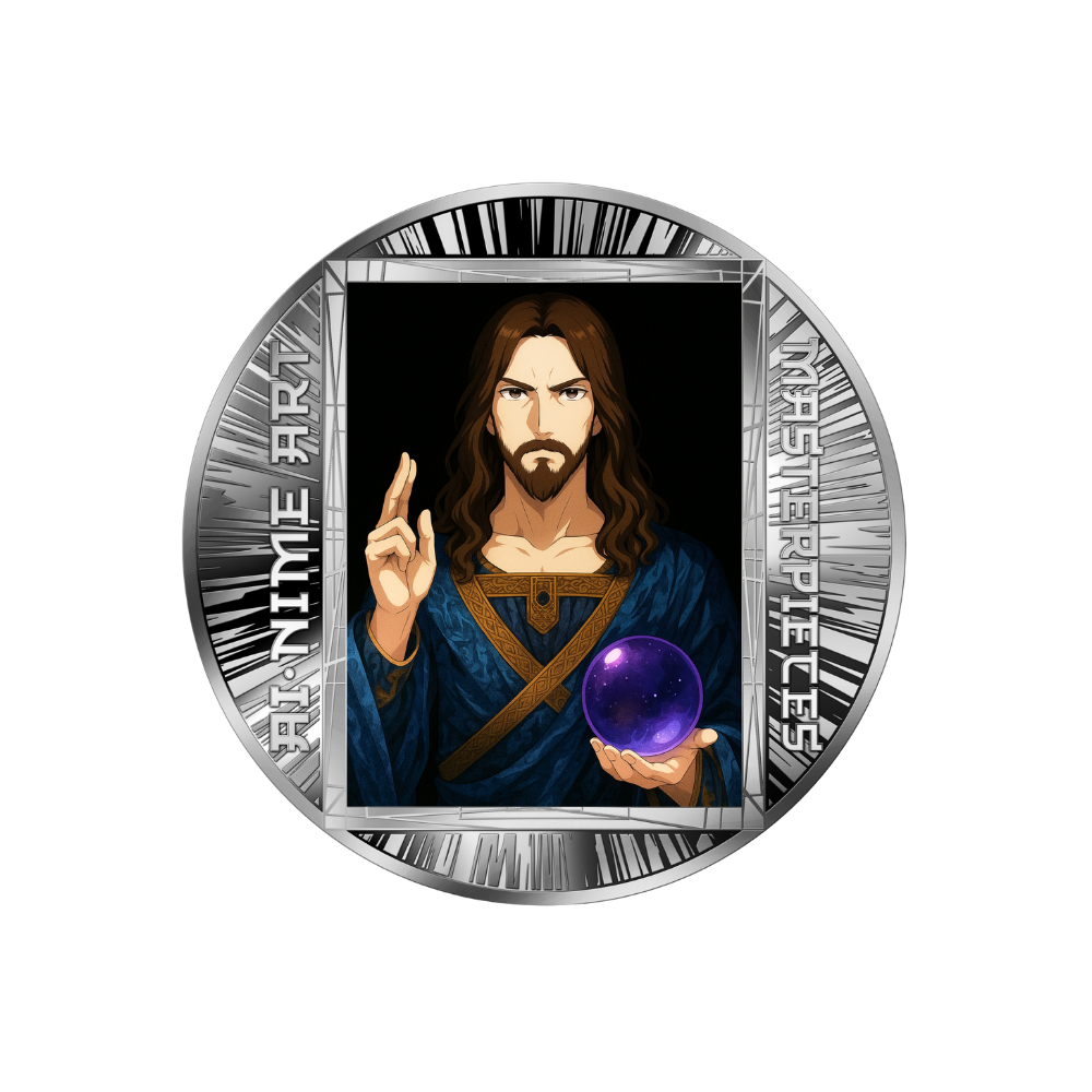 Salvator Mundi AI-nime Art Masterpieces Silver Coin 2025 popcoins