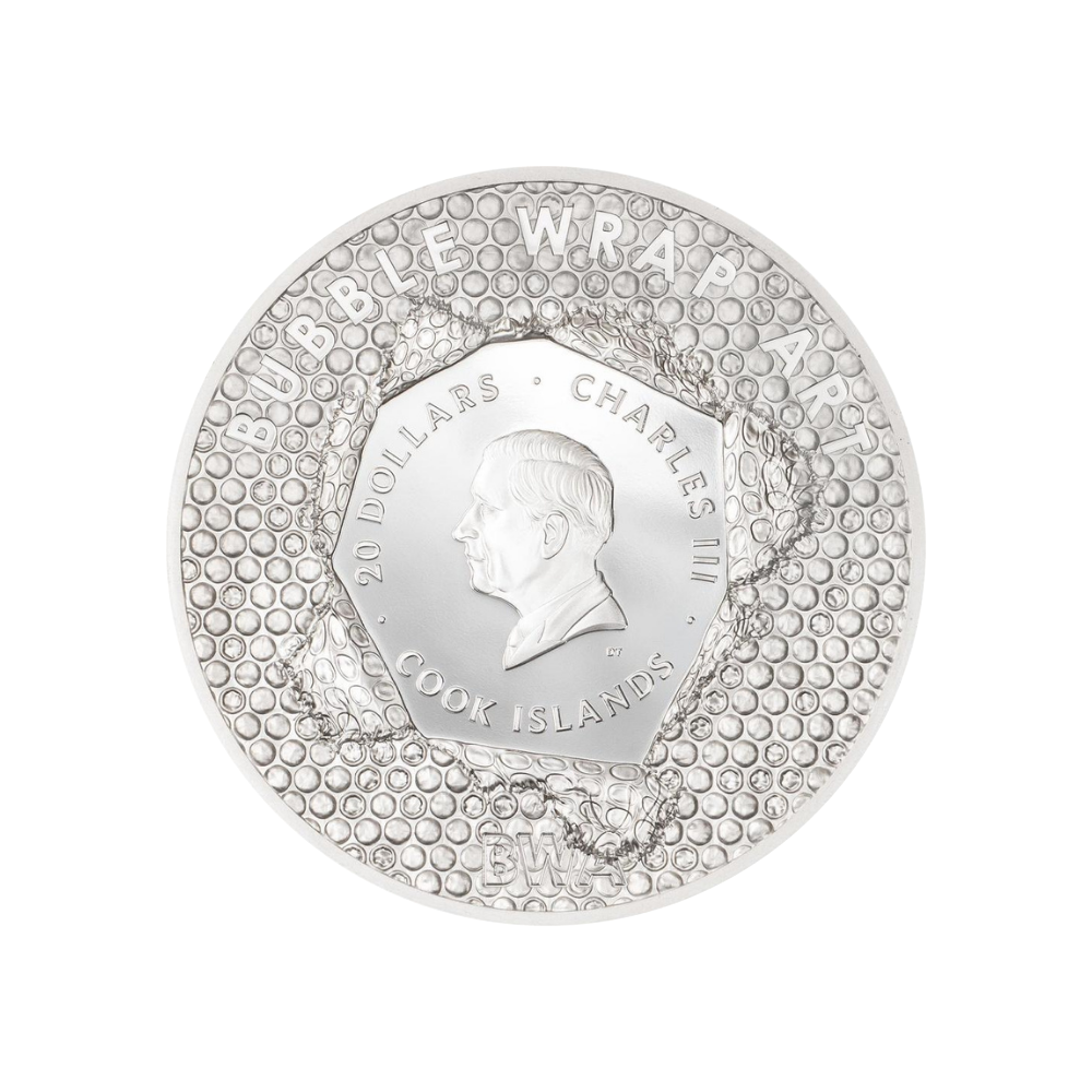 Salvator Mundi Bubble Wrap Art 3 Oz Silver Coin