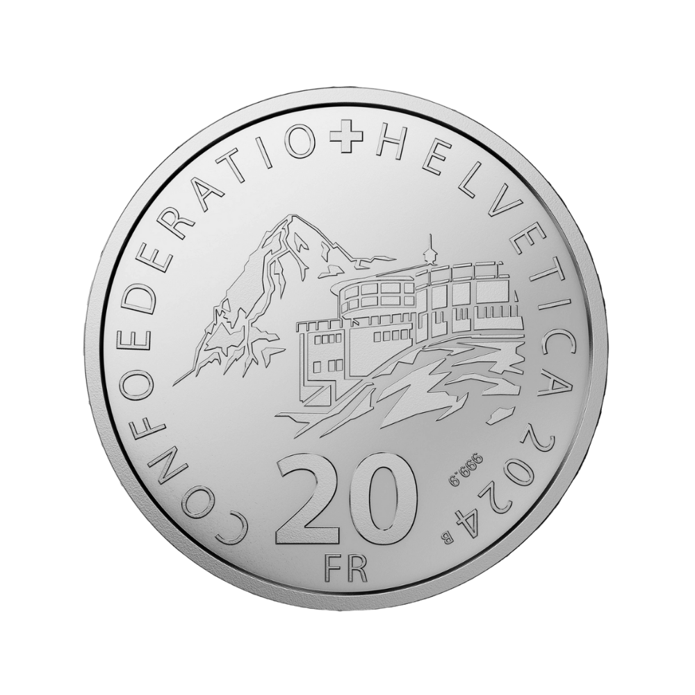 Schilthorn Swiss Aerial Cableways Series Silver Proof Coin 2024