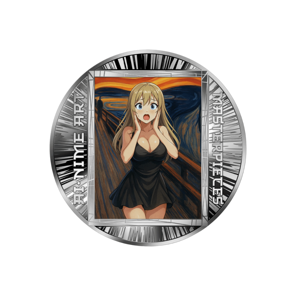 Scream AI-nime Art Masterpieces Silver Coin 2025